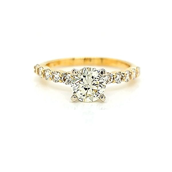 14k Yellow Gold Round Diamond Engagement Ring - .97cts Center Stone Arezzo Jewelers Elmwood Park, IL