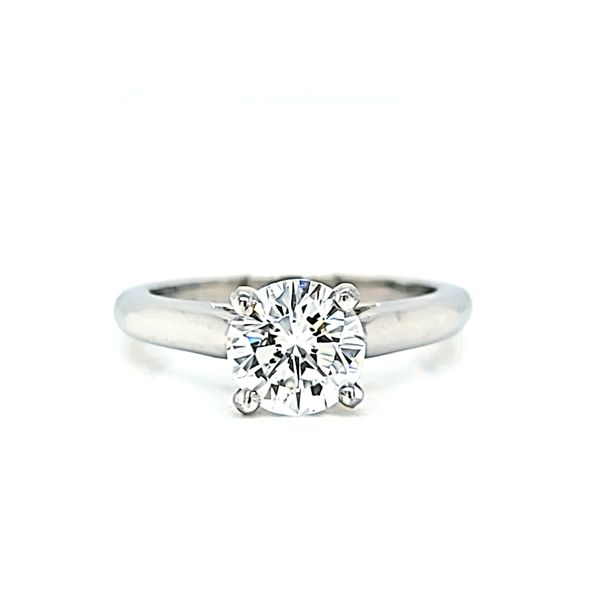 Platinum Cartier Solitaire Round Diamond Engagement Ring, 1.05ct GIA Image 2 Arezzo Jewelers Elmwood Park, IL