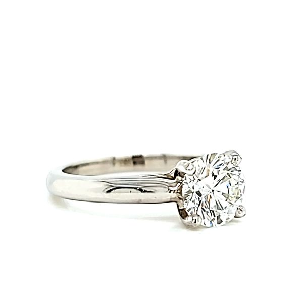 Platinum Cartier Solitaire Round Diamond Engagement Ring, 1.05ct GIA Image 3 Arezzo Jewelers Elmwood Park, IL