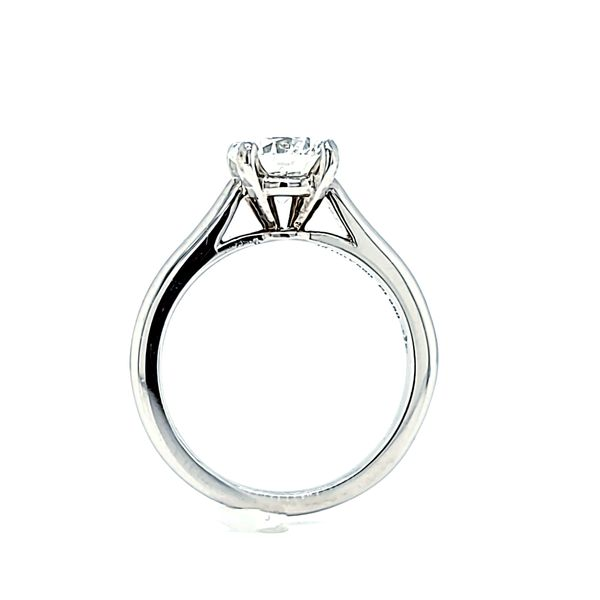 Platinum Cartier Solitaire Round Diamond Engagement Ring, 1.05ct GIA Image 4 Arezzo Jewelers Elmwood Park, IL