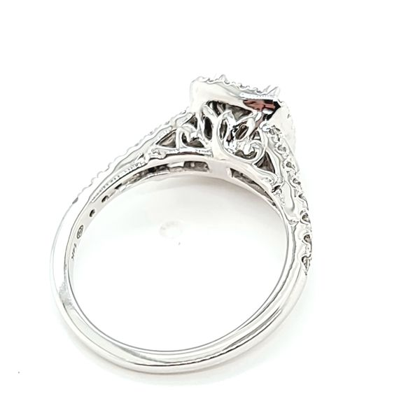 14k White Gold Halo Cluster Diamond Engagement Ring, 1.00cts Image 3 Arezzo Jewelers Elmwood Park, IL