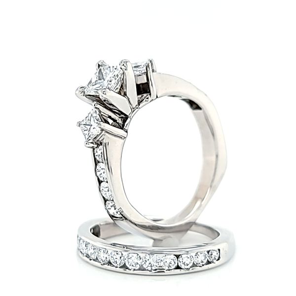 Princess Cut Diamond Engagement Ring and Wedding Band Set, 1.68cts TW Image 3 Arezzo Jewelers Elmwood Park, IL