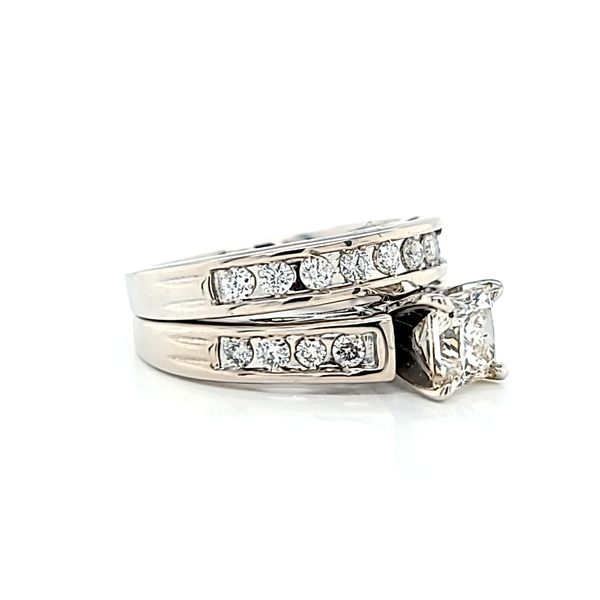 Princess Cut Diamond Engagement Ring and Wedding Band Set, 1.55cts Image 3 Arezzo Jewelers Elmwood Park, IL
