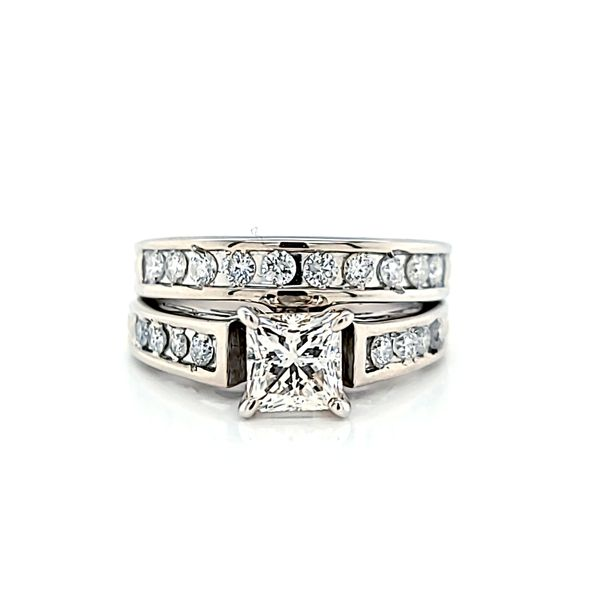 Princess Cut Diamond Engagement Ring and Wedding Band Set, 1.55cts Arezzo Jewelers Elmwood Park, IL