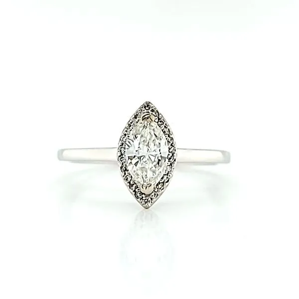 Marquise Diamond Halo Solitaire Engagement Ring Arezzo Jewelers Elmwood Park, IL