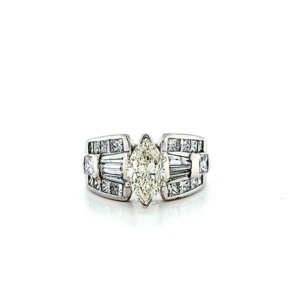 14k White Gold Marquis Diamond Engagement Ring Image 2 Arezzo Jewelers Elmwood Park, IL