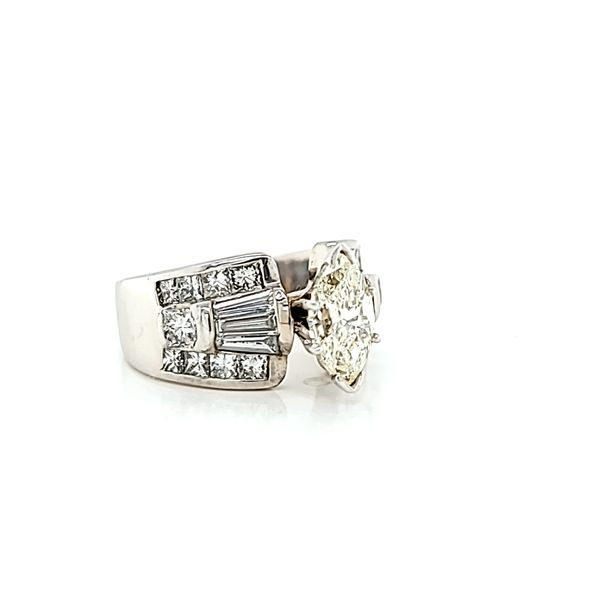 14k White Gold Marquis Diamond Engagement Ring Image 3 Arezzo Jewelers Elmwood Park, IL