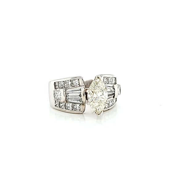 14k White Gold Marquis Diamond Engagement Ring Image 4 Arezzo Jewelers Elmwood Park, IL