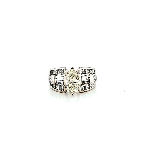 14k White Gold Marquis Diamond Engagement Ring Arezzo Jewelers Elmwood Park, IL