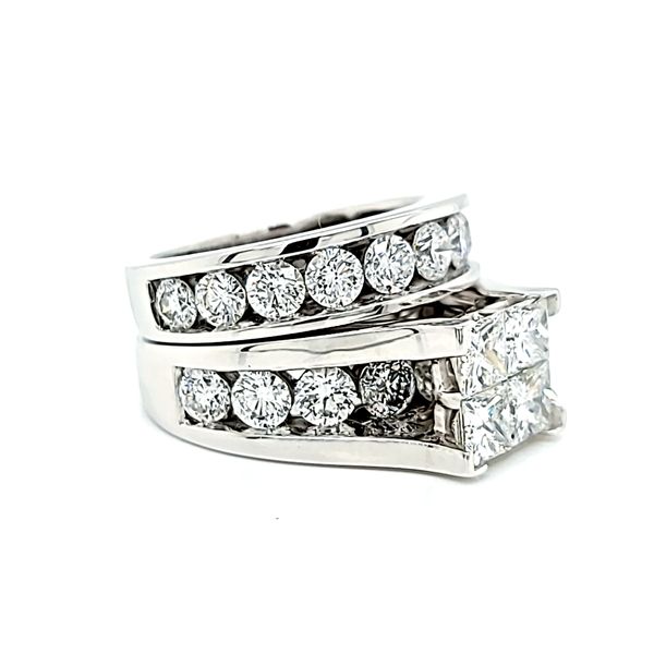 14k White Gold Diamond Engagement Ring Set, 3.50cts TW Image 2 Arezzo Jewelers Elmwood Park, IL