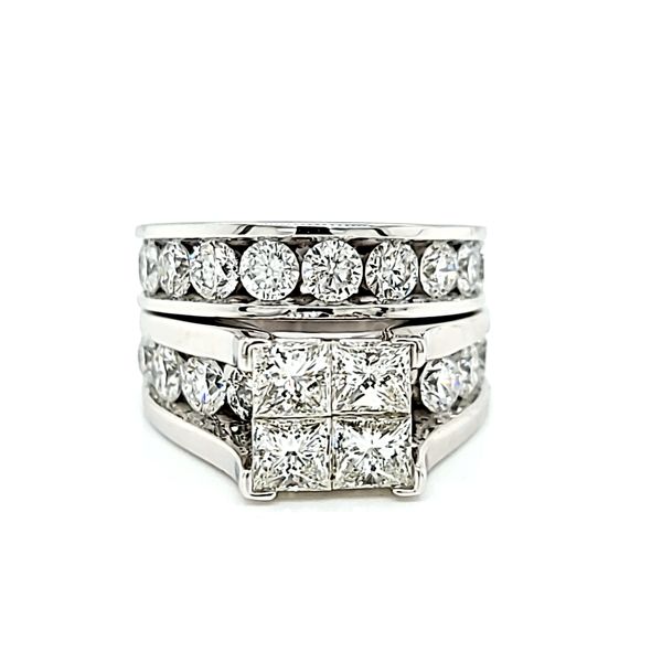 14k White Gold Diamond Engagement Ring Set, 3.50cts TW Arezzo Jewelers Elmwood Park, IL