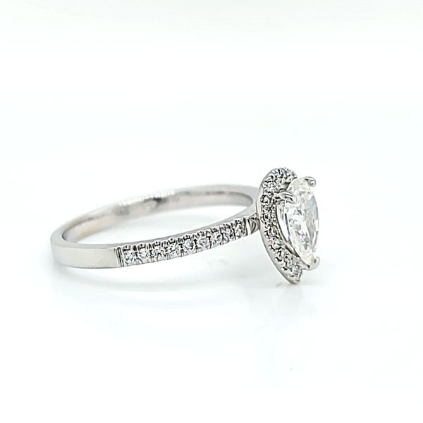 .72ct Natural Pear Diamond Halo Engagement Ring Image 2 Arezzo Jewelers Elmwood Park, IL