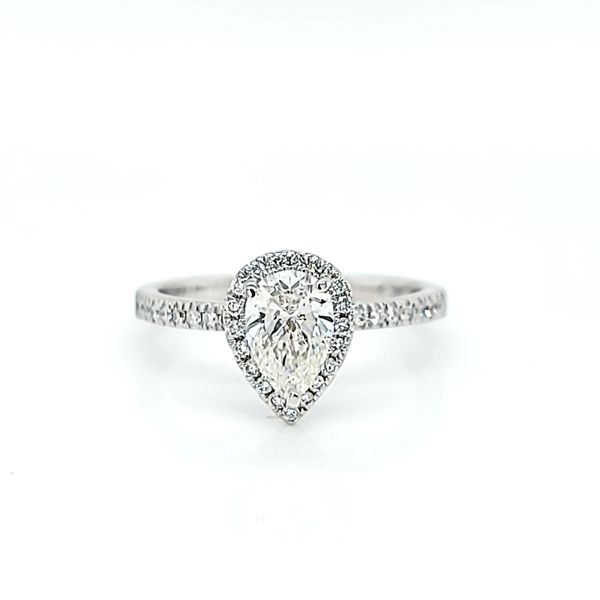 .72ct Natural Pear Diamond Halo Engagement Ring Arezzo Jewelers Elmwood Park, IL