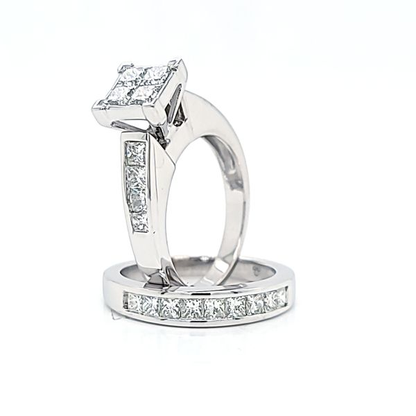 2.00 Carat TW Invisible Set Diamond Engagement Ring Set Image 3 Arezzo Jewelers Elmwood Park, IL