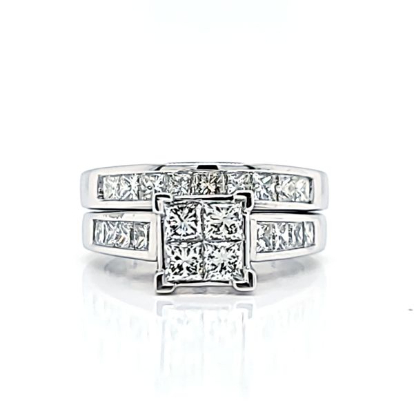2.00 Carat TW Invisible Set Diamond Engagement Ring Set Arezzo Jewelers Elmwood Park, IL