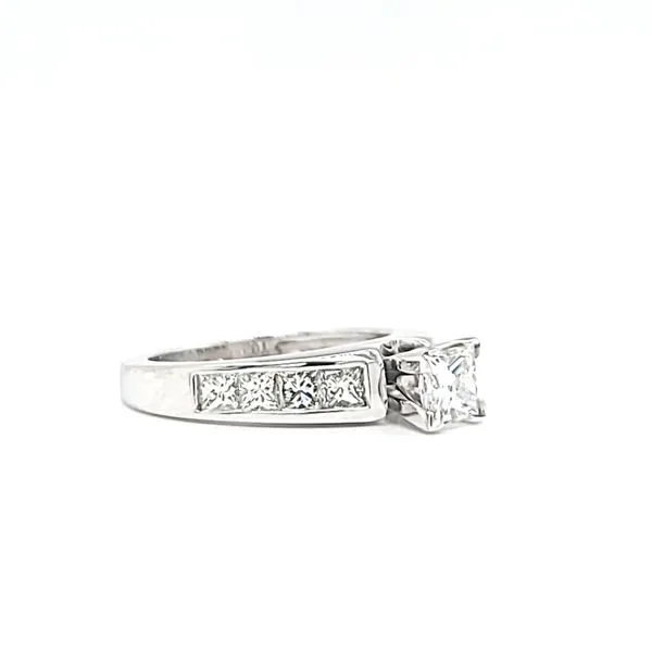 14k White Gold Princess Cut Diamond Engagement Ring Image 2 Arezzo Jewelers Elmwood Park, IL