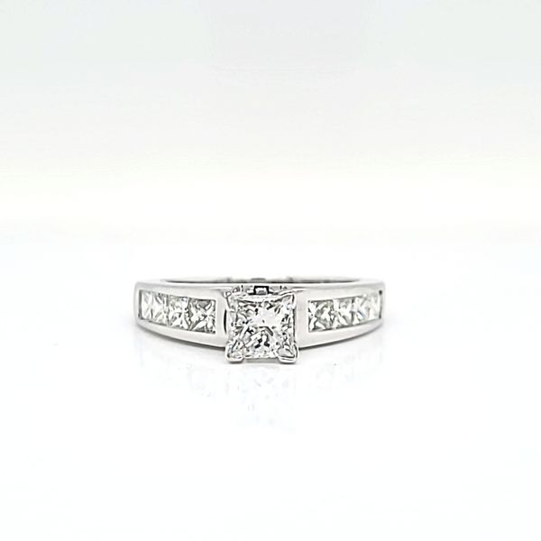 14k White Gold Princess Cut Diamond Engagement Ring Arezzo Jewelers Elmwood Park, IL