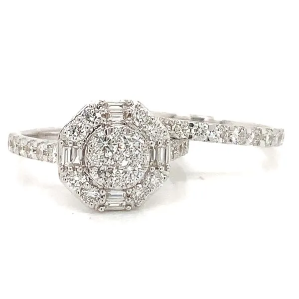 18k White Gold Diamond Engagement Ringl Set Image 2 Arezzo Jewelers Elmwood Park, IL