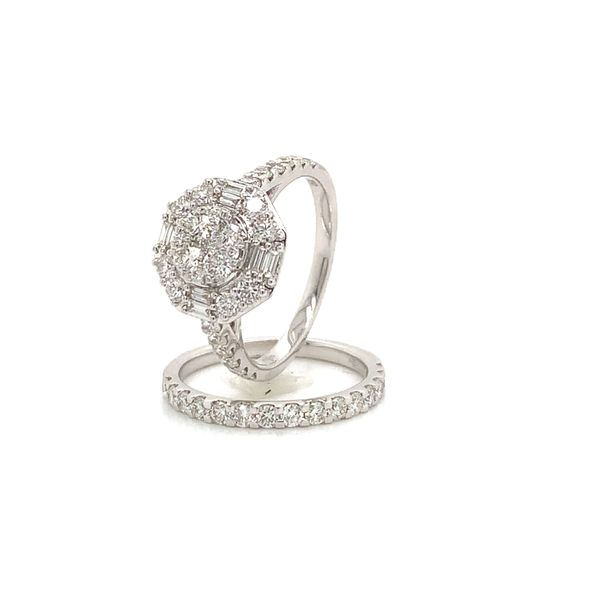 18k White Gold Diamond Engagement Ringl Set Image 4 Arezzo Jewelers Elmwood Park, IL