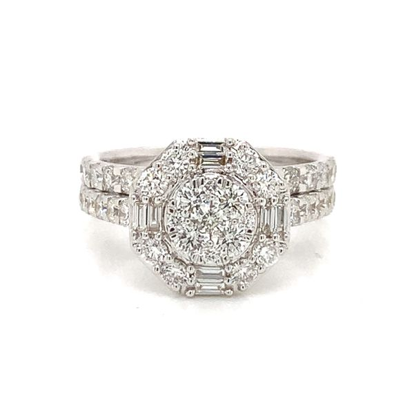 18k White Gold Diamond Engagement Ringl Set Arezzo Jewelers Elmwood Park, IL