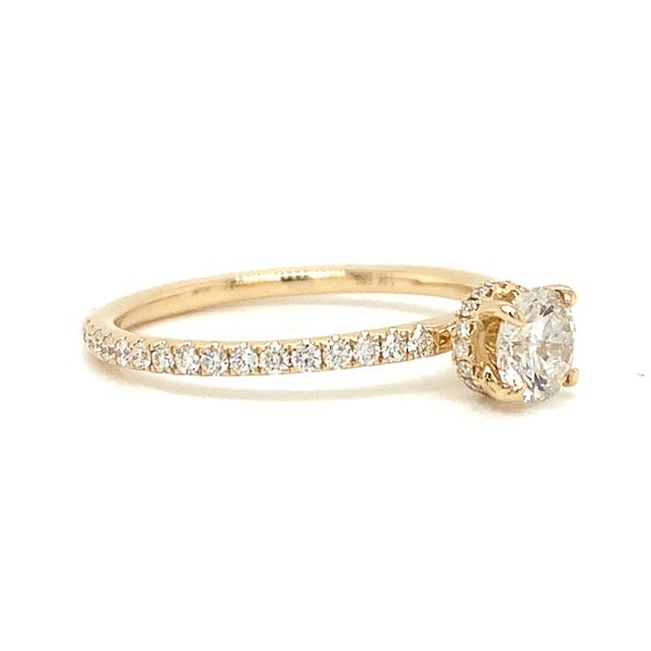14k Yellow Gold Hidden Halo Diamond Engagement Ring Image 2 Arezzo Jewelers Elmwood Park, IL