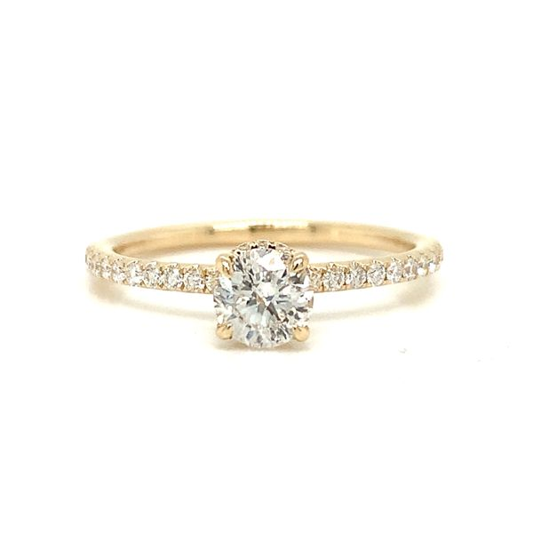 14k Yellow Gold Hidden Halo Diamond Engagement Ring Arezzo Jewelers Elmwood Park, IL