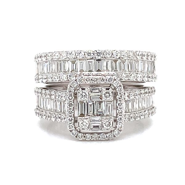 18k White Gold Diamond Bridal Set, 2.07cts Arezzo Jewelers Elmwood Park, IL