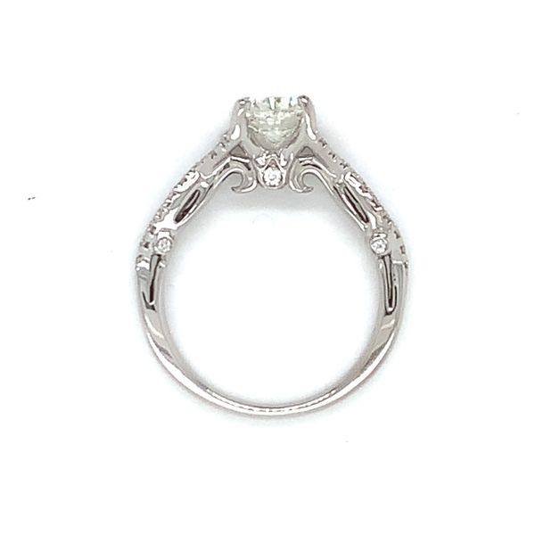 14k White Gold Natural Cushion Diamond Engaement Ring Image 3 Arezzo Jewelers Elmwood Park, IL