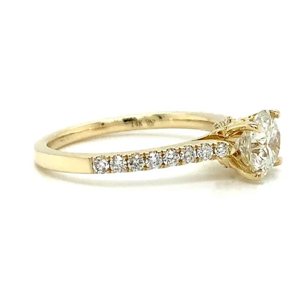 14k Yellow Gold Natural Round Diamond Engagement Ring Image 2 Arezzo Jewelers Elmwood Park, IL