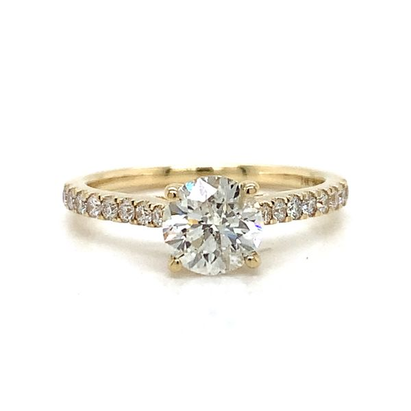 14k Yellow Gold Natural Round Diamond Engagement Ring Arezzo Jewelers Elmwood Park, IL