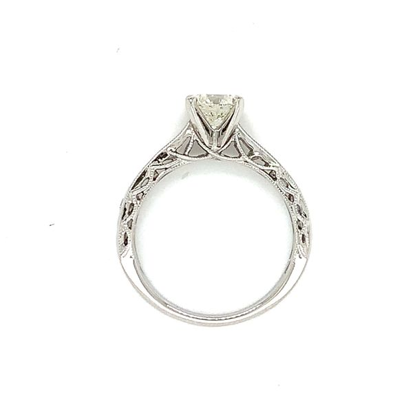 14k White Gold Natural Round Diamond Engagement Ring Image 3 Arezzo Jewelers Elmwood Park, IL