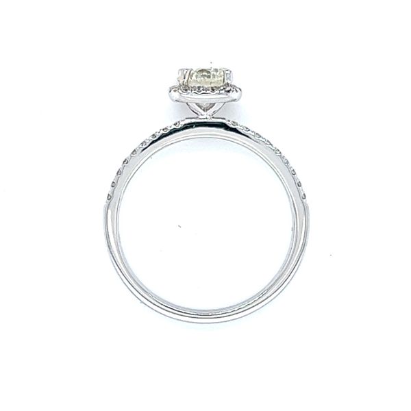 14k White Gold Round Diamond Halo Engagement Ring Image 3 Arezzo Jewelers Elmwood Park, IL