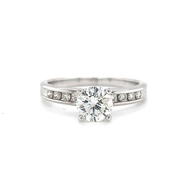 14k White Gold Natural Round Diamond Engagement Ring Arezzo Jewelers Elmwood Park, IL
