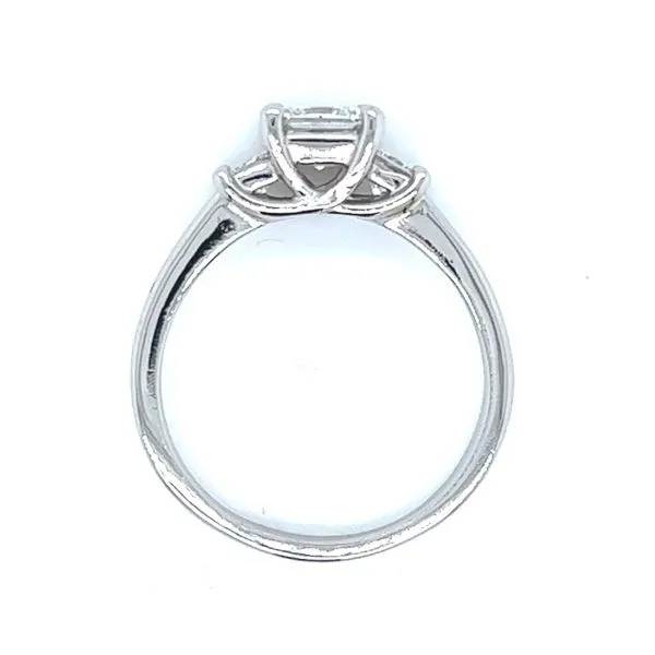 Platinum Three-Stone 1.10ct TW Princess-Cut Natural Diamond Engagement Ring Image 4 Arezzo Jewelers Elmwood Park, IL