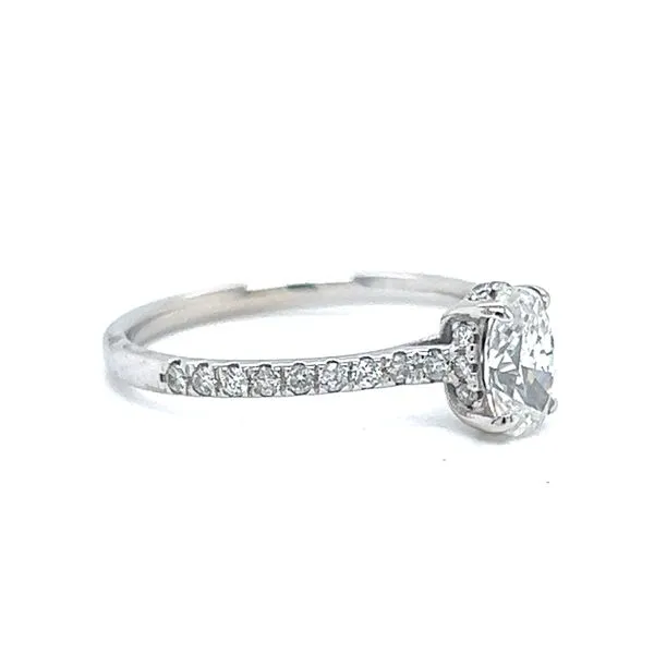 Hidden Halo Natural Oval Diamond Engagement Ring Image 2 Arezzo Jewelers Elmwood Park, IL