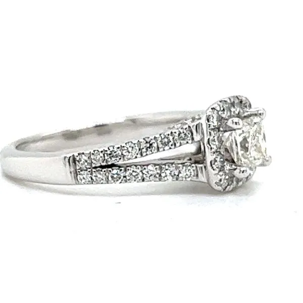 1.00ct TW Princess Cut Halo Diamond Engagement Ring Image 3 Arezzo Jewelers Elmwood Park, IL
