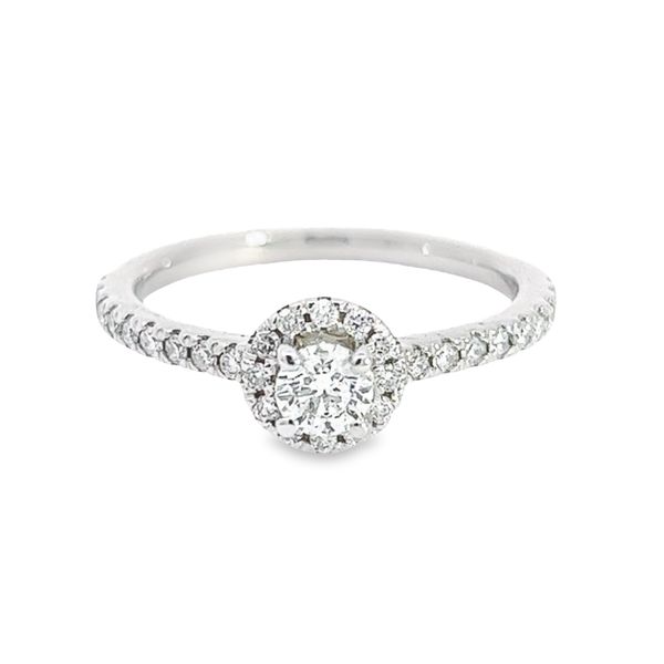 1/2ct Natural Round Diamond Halo Engagment Ring GIA Image 2 Arezzo Jewelers Elmwood Park, IL