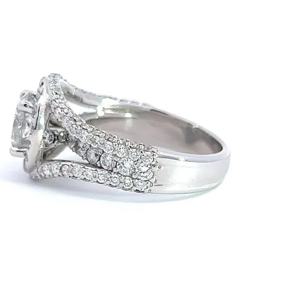 2.32ct TW Natural Round Diamond Halo Engagement Ring Image 3 Arezzo Jewelers Elmwood Park, IL