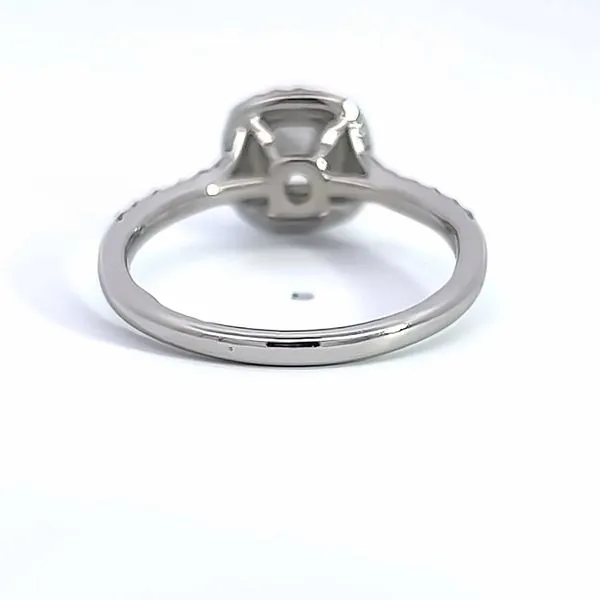Tiffany Cushion-cut Double Halo Engagement Ring with a Diamond Platinum Band Image 3 Arezzo Jewelers Elmwood Park, IL