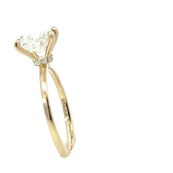 14K Yellow Gold Cushion-Cut Natural Diamond Engagement Ring Image 2 Arezzo Jewelers Elmwood Park, IL