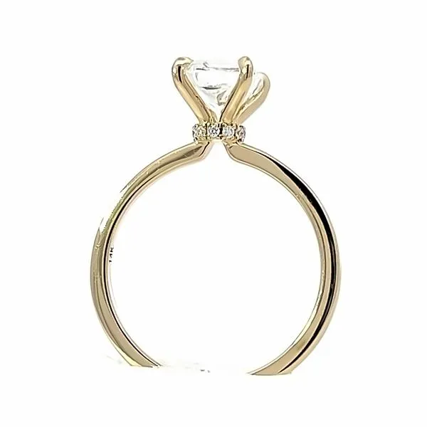 14K Yellow Gold Cushion-Cut Natural Diamond Engagement Ring Image 3 Arezzo Jewelers Elmwood Park, IL
