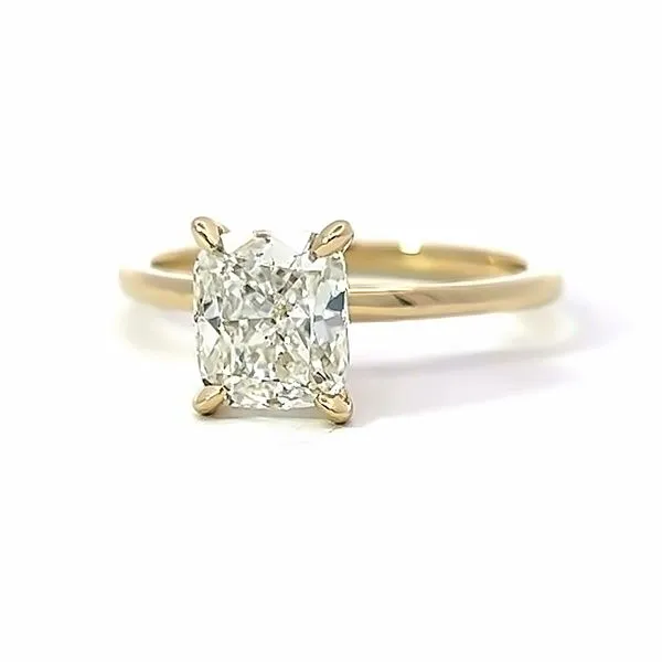 14K Yellow Gold Cushion-Cut Natural Diamond Engagement Ring Arezzo Jewelers Elmwood Park, IL