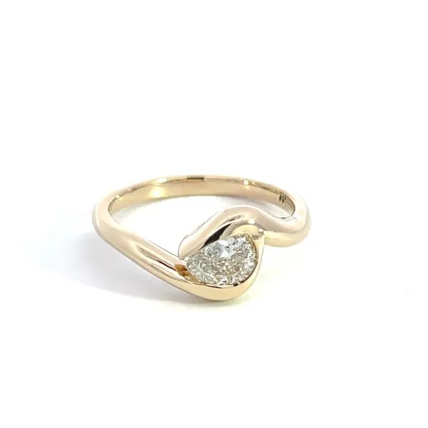 Natural .50ct Pear Bold Gold Diamond Engagement Ring Image 2 Arezzo Jewelers Elmwood Park, IL