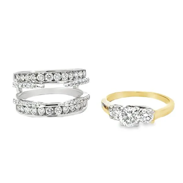 1.90ct TW Natural Round Diamond Engagement Ring Set Image 2 Arezzo Jewelers Elmwood, IL