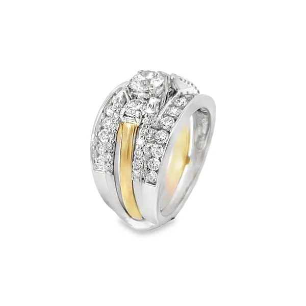 1.90ct TW Natural Round Diamond Engagement Ring Set Image 3 Arezzo Jewelers Elmwood, IL