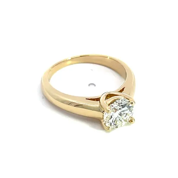 1.12ct Natural Round Diamond Solitaire Engagement Ring in 14k Yellow Gold Image 2 Arezzo Jewelers Elmwood Park, IL