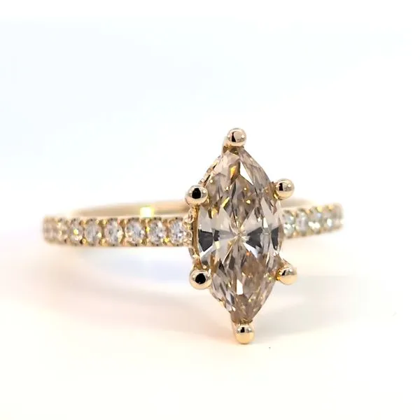 1.19ct Natural Fancy Yellowish Brown Marquise Diamond Hidden Halo Engagement Ring Image 2 Arezzo Jewelers Elmwood, IL