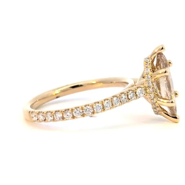 1.19ct Natural Fancy Yellowish Brown Marquise Diamond Hidden Halo Engagement Ring Image 4 Arezzo Jewelers Elmwood, IL