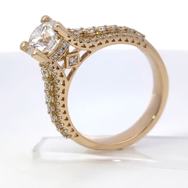 2.01 CTW Natural Round Brilliant Diamond Engagement Ring in 18K Yellow Gold with Hidden Halo Image 4 Arezzo Jewelers Elmwood Park, IL