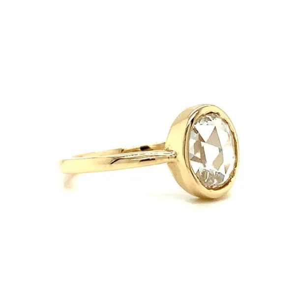Lab Grown Rose Cut Oval Solitaire Diamond Engagement Ring Image 3 Arezzo Jewelers Elmwood Park, IL